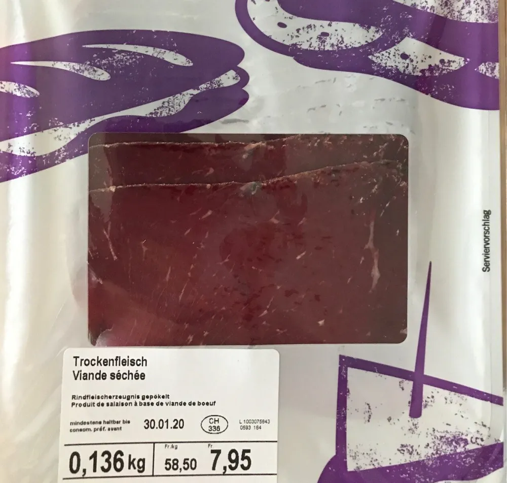 Viande séchée de boeif