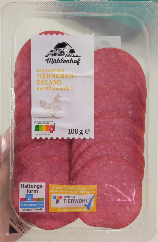 Hähnchensalami mit Pflanzenfett