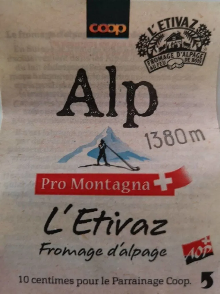 Fromage d'alpage L'Etivaz
