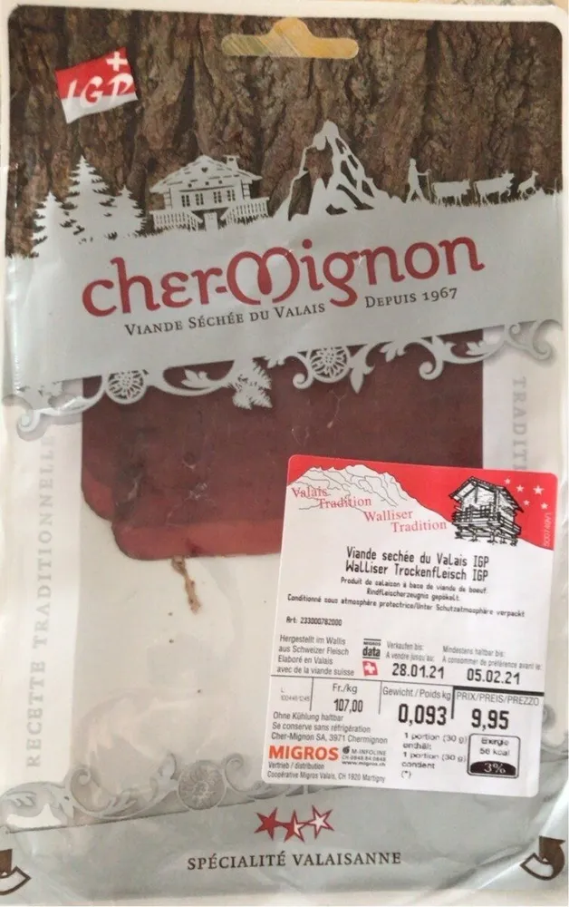 Viande séchée du Valais IGP