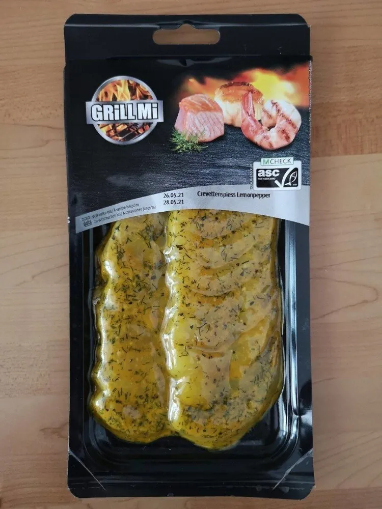 Brochettes de crevette poivre citron