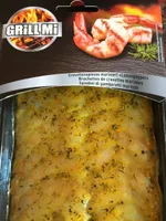 Brochettes de crevettes marinées