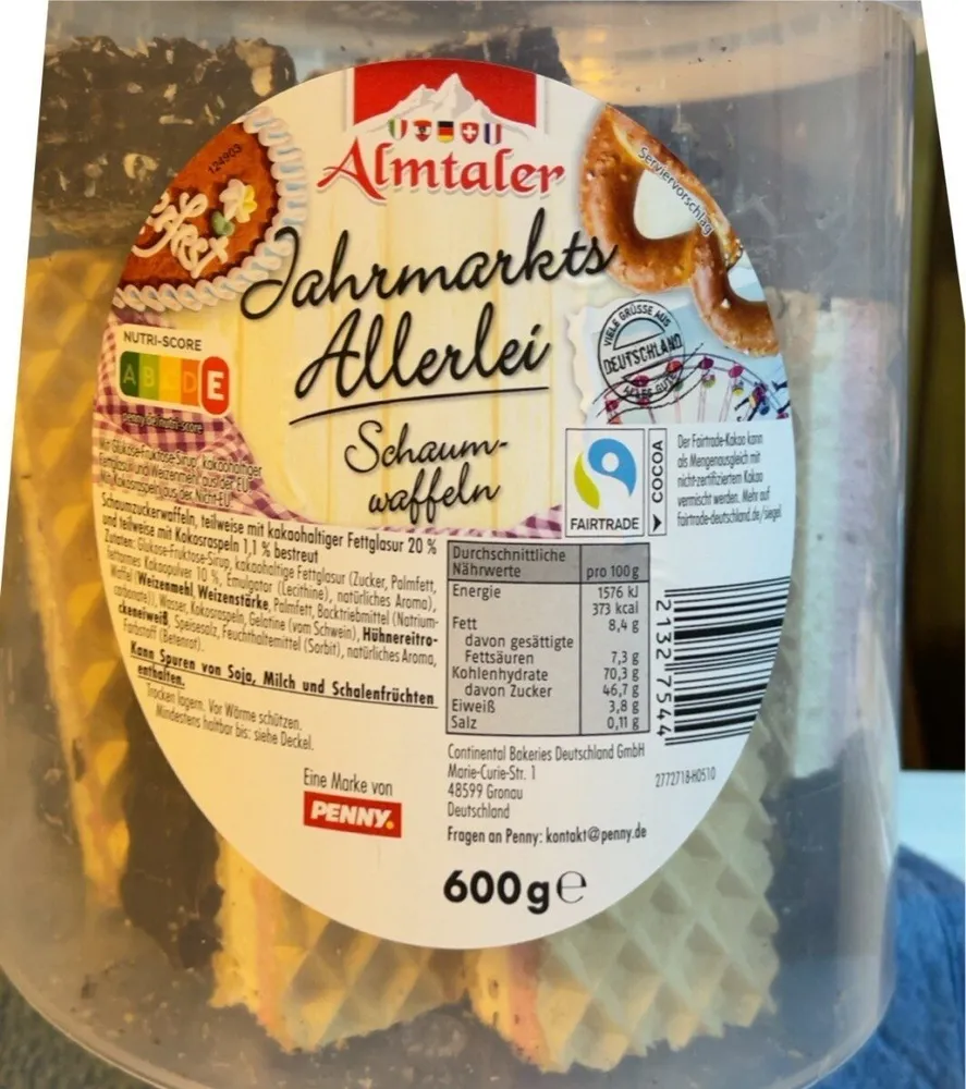 Jahrmarkts Allerlei Schaumwaffeln