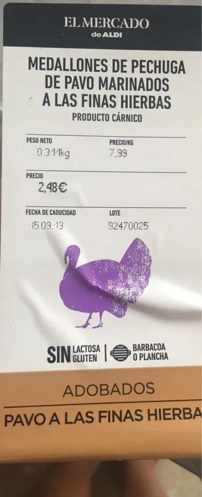Pechuga pavo finas hierbas