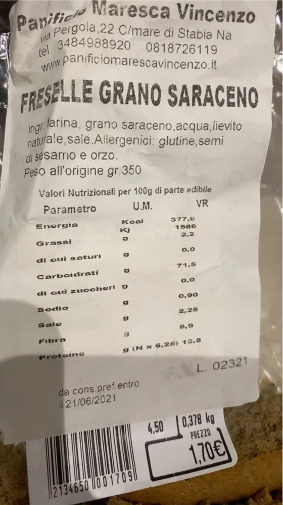 Freselle grano sarraceno