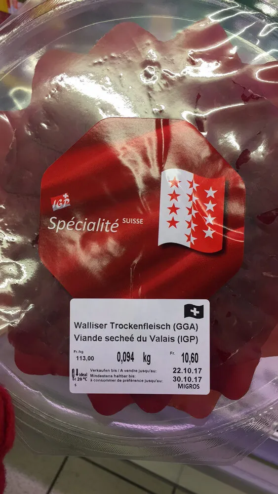 Spécialité Suisse Viande séchée du Valais