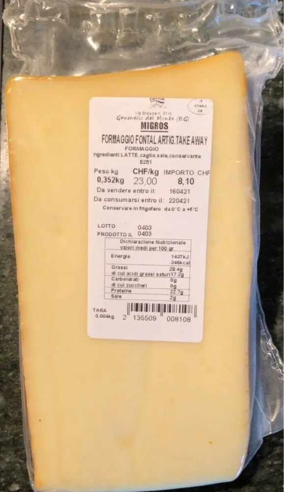 Formaggio Fontal Artigianale