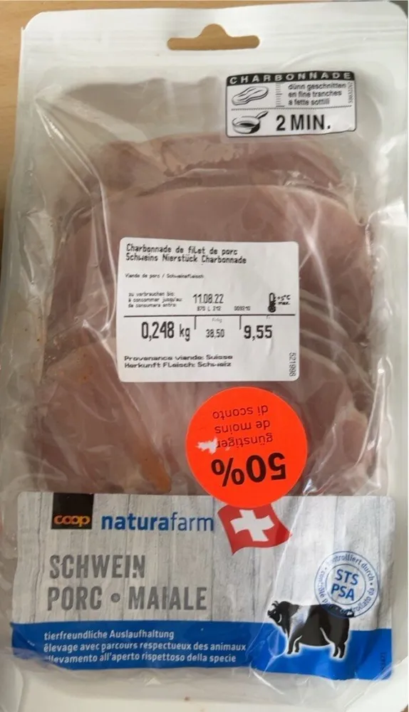 Charbonnade de filet de porc