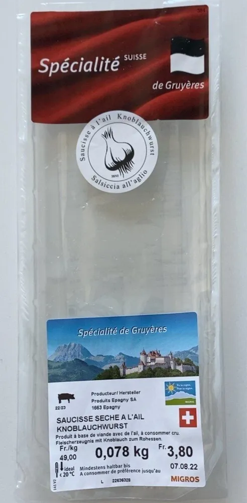 Saucisse sèche à l’ail