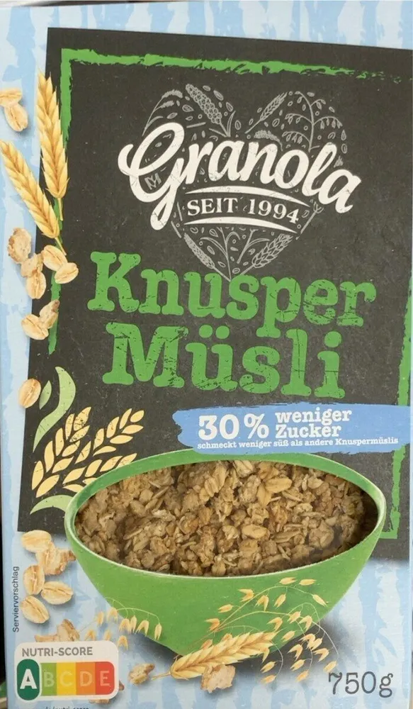 Knusper Müsli weniger Zucker