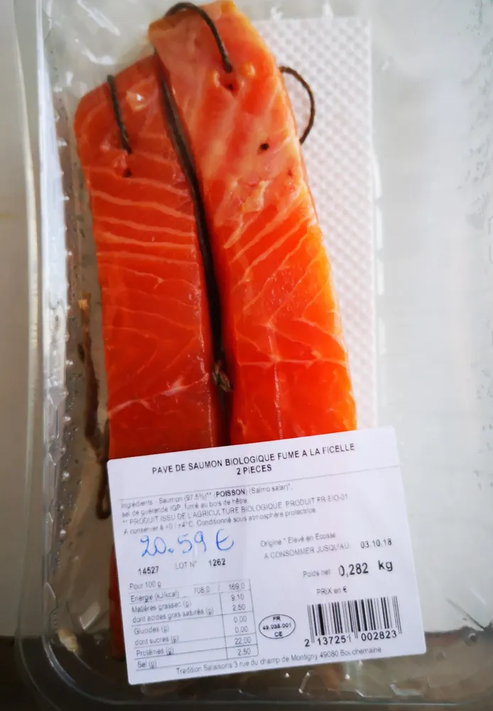 pavé de saumon biologique