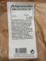 Barra 100% integral 380gr