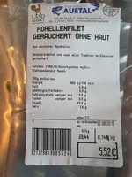 Forellenfilet geräuchert ohne Haut