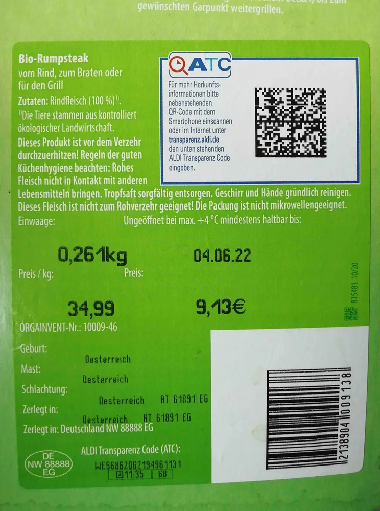 Bio-Rumpsteak