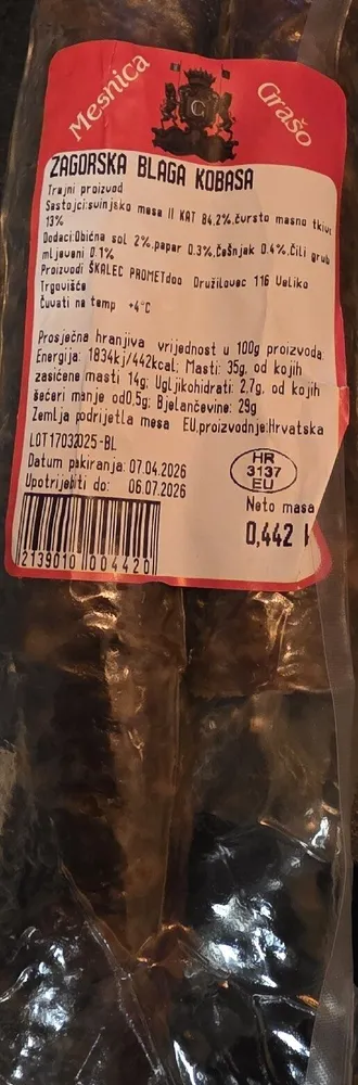 Zagorska Blaga Kobasa