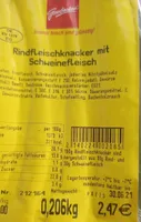 Rindfleischknacker mit Schweinefleisch