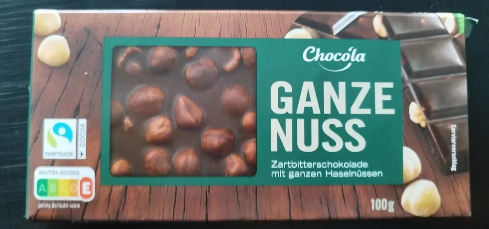 Ganze Nuss - Zartbitterschokolade mit ganzen Haselnüssen