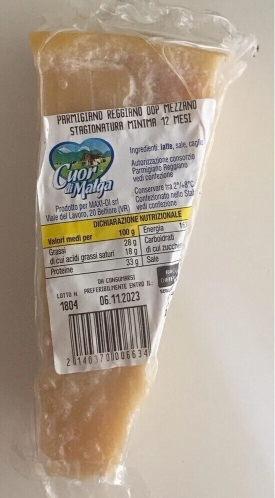 Parmigiano reggiano DOP stagionatura 12 mesi