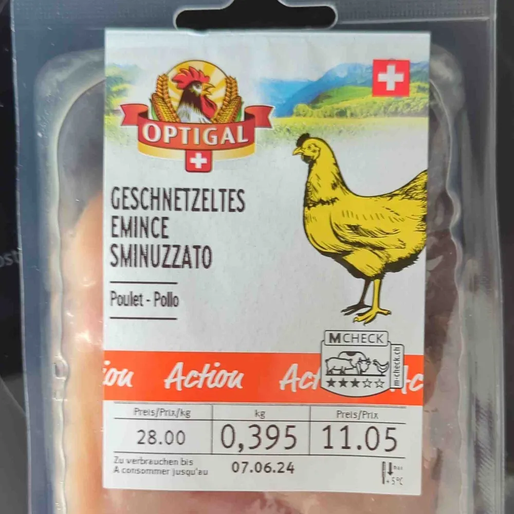 Poulet Geschnetzletes