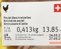 Emincé de poulet