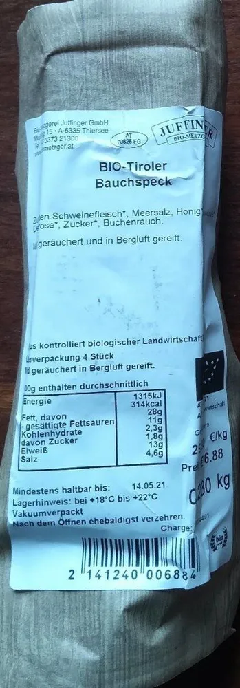 Bio-Tiroler Bauchspeck