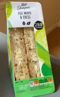 Egg mayo and cress sandwich