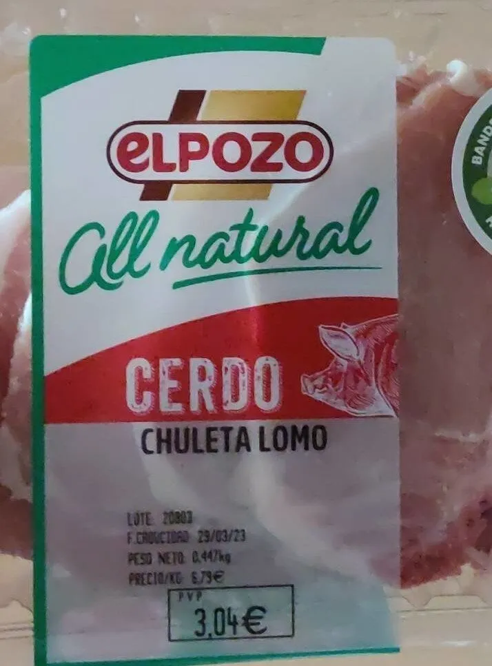 Chuleta Cerdo Lomo