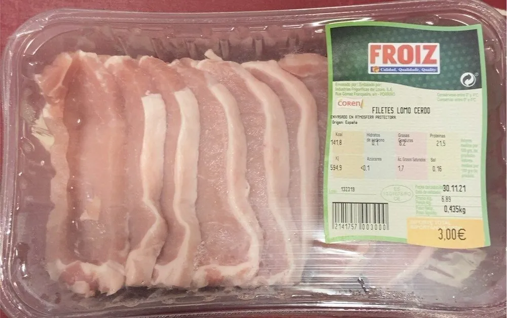 Filetes Lomo Cerdo