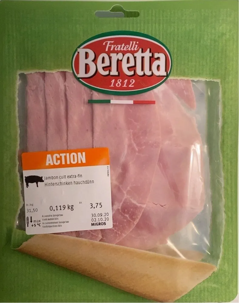 Jambon cuit extra fin