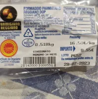 Formaggio parmigiano reggiano dop
