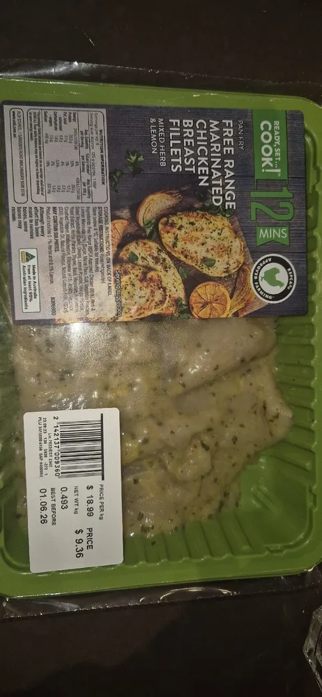 Free Range Marinated Chicken Breast Fillets