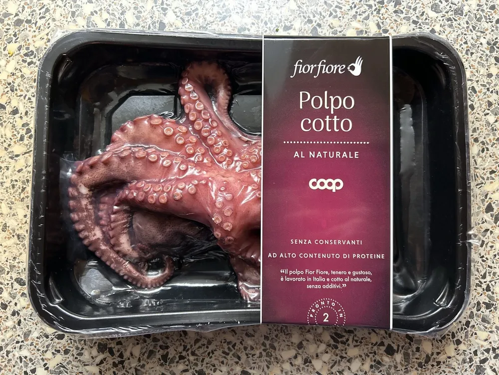 Polpo cotto al naturale
