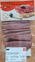 Viande de bœuf fumée, cuite