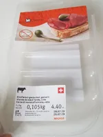 Viande de bœuf fumée,  cuite