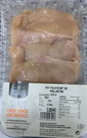 Pechuga de pollo fileteada
