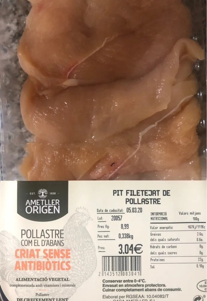 Pit filetejat pollastre