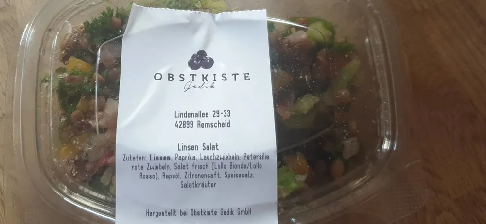 Linsensalat Obstkiste Rewe