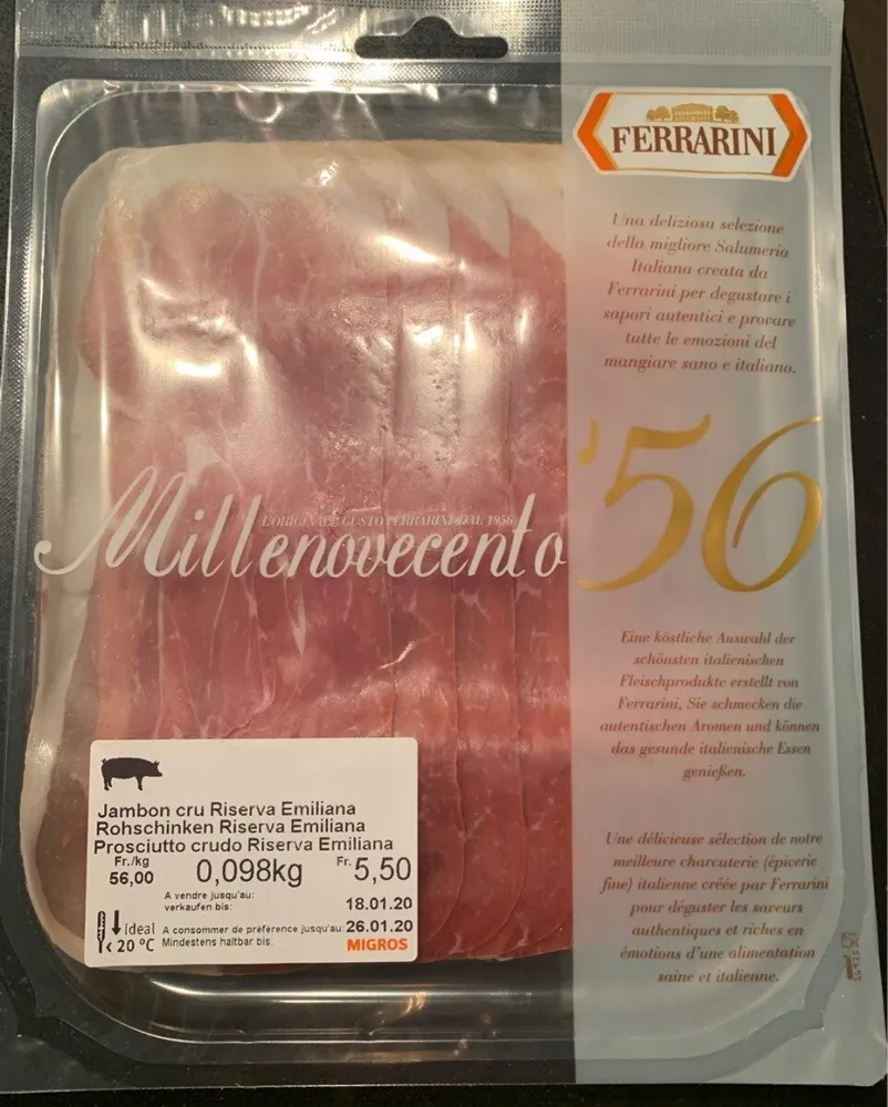 Jambon cru riserva emiliana
