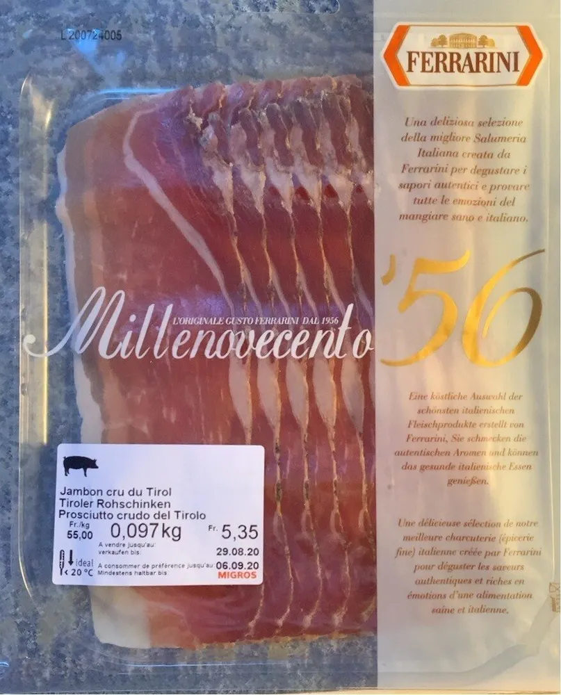 Jambon cru du Tirol
