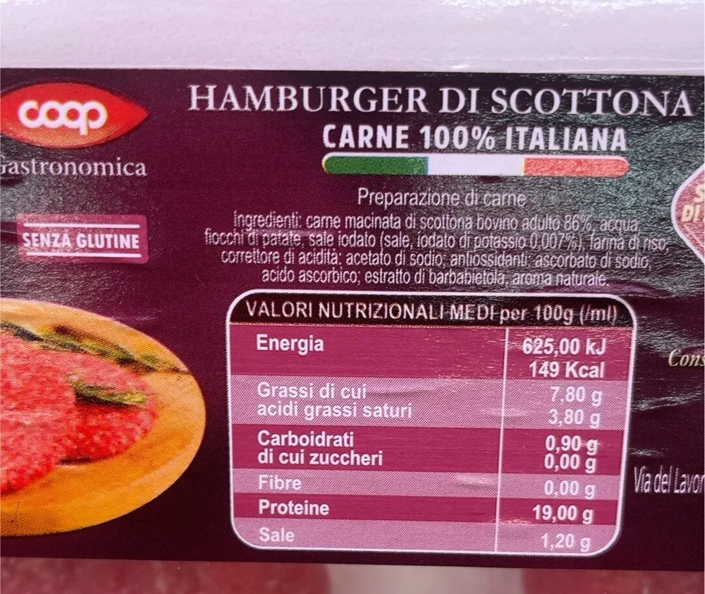 Hamburger di scottona