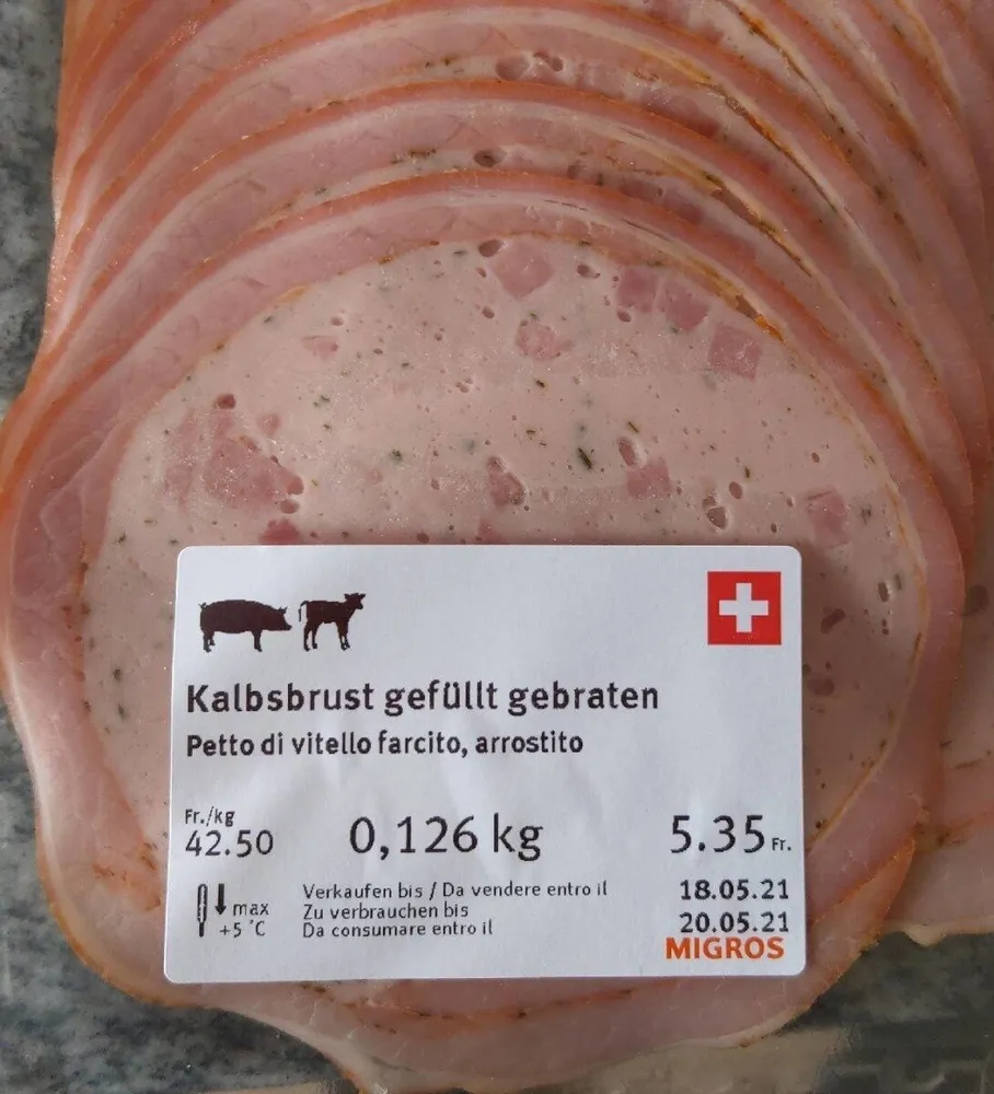 Kalbsbrust gefüllt gebraten
