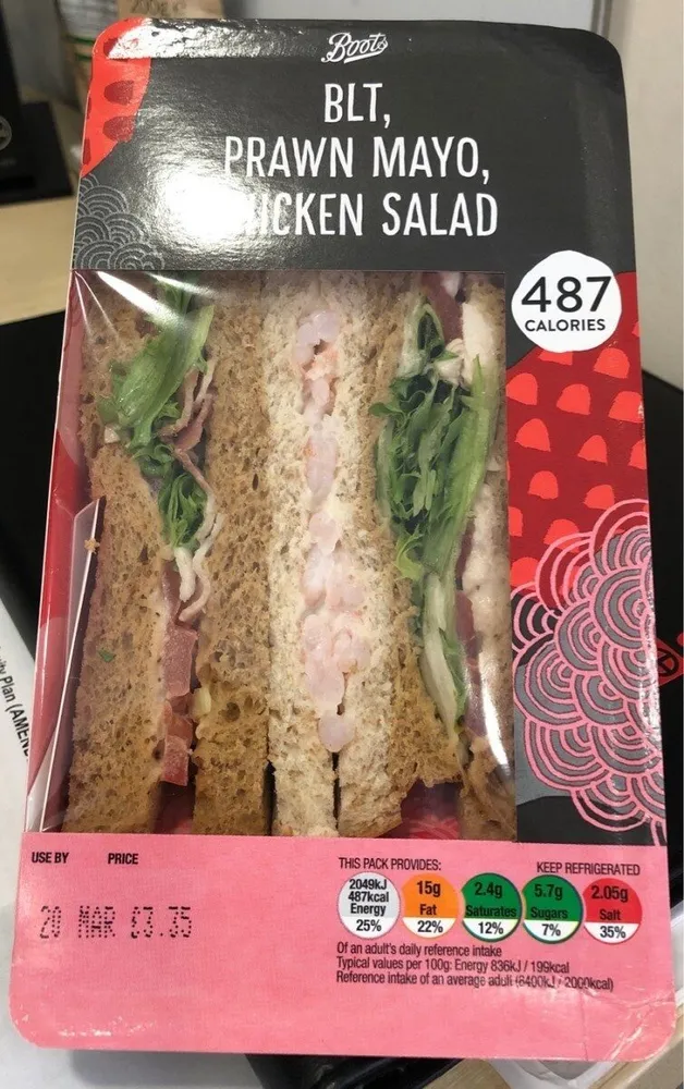 BLT, PRAWN MAYO, CHICKEN SALAD