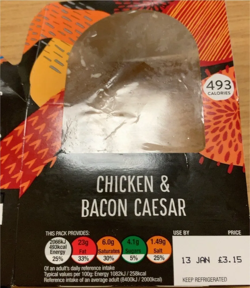 Chicken and bacon caesar