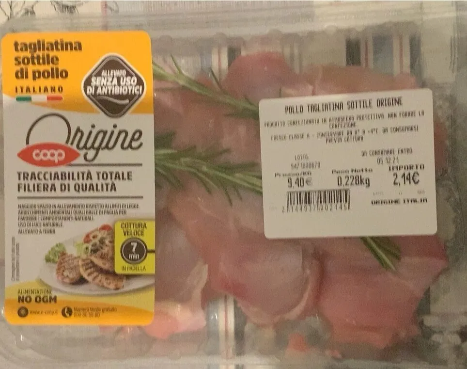 Pollo tagliatina sottile origine