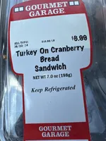 Turkey on cranberry bread sandwich