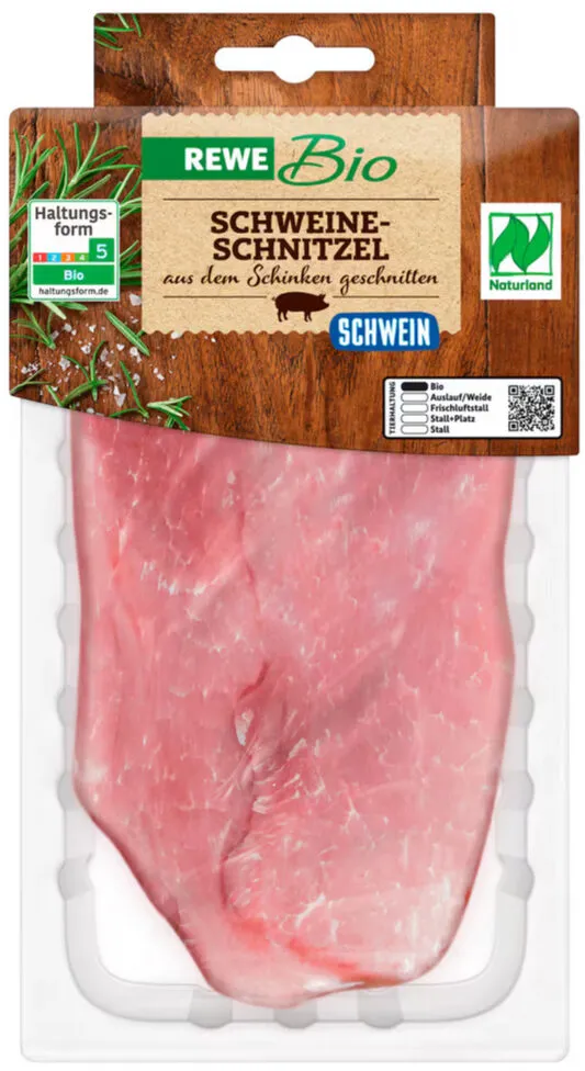 SCHWEINESCHNITZEL aus dem Schinken geschnitten