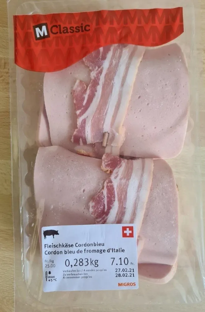 Fleischkäse Cordon Bleu