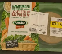 Hamburger con verdure, quinoa e filetti di pollo