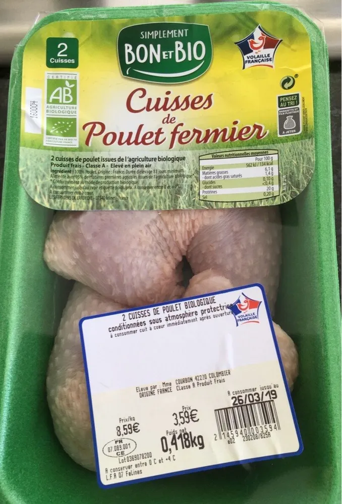 Cuisses de poulet fermier