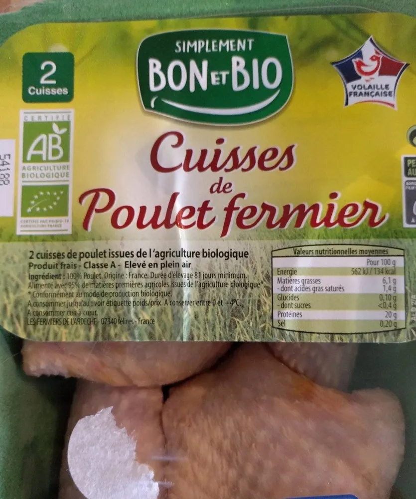 Cuisses de poulet fermier